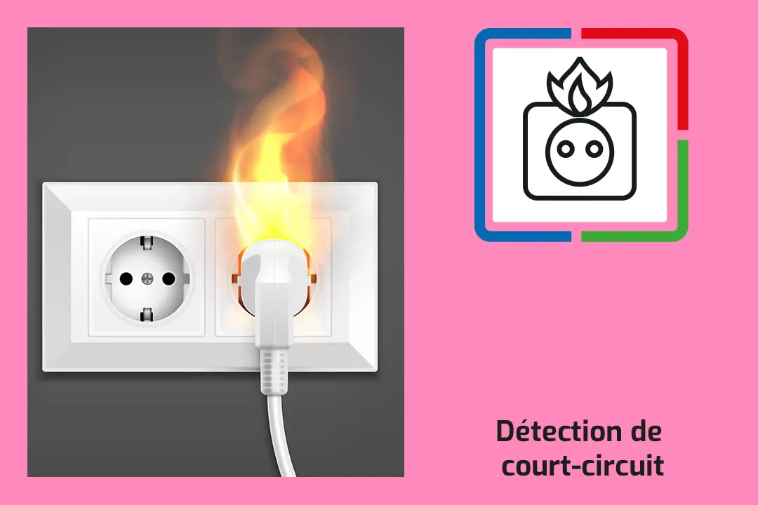 Icon carte rouge détection de court-circuit