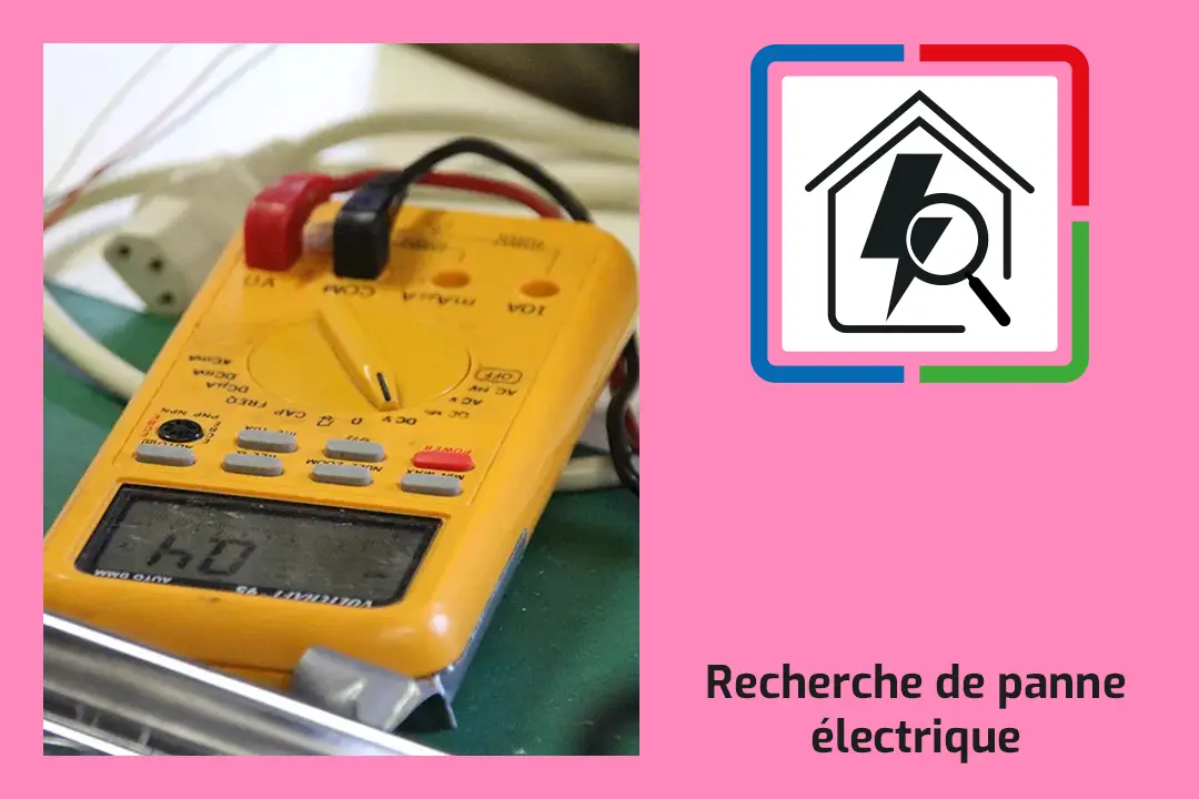 Icon carte rouge recherche panne électrique