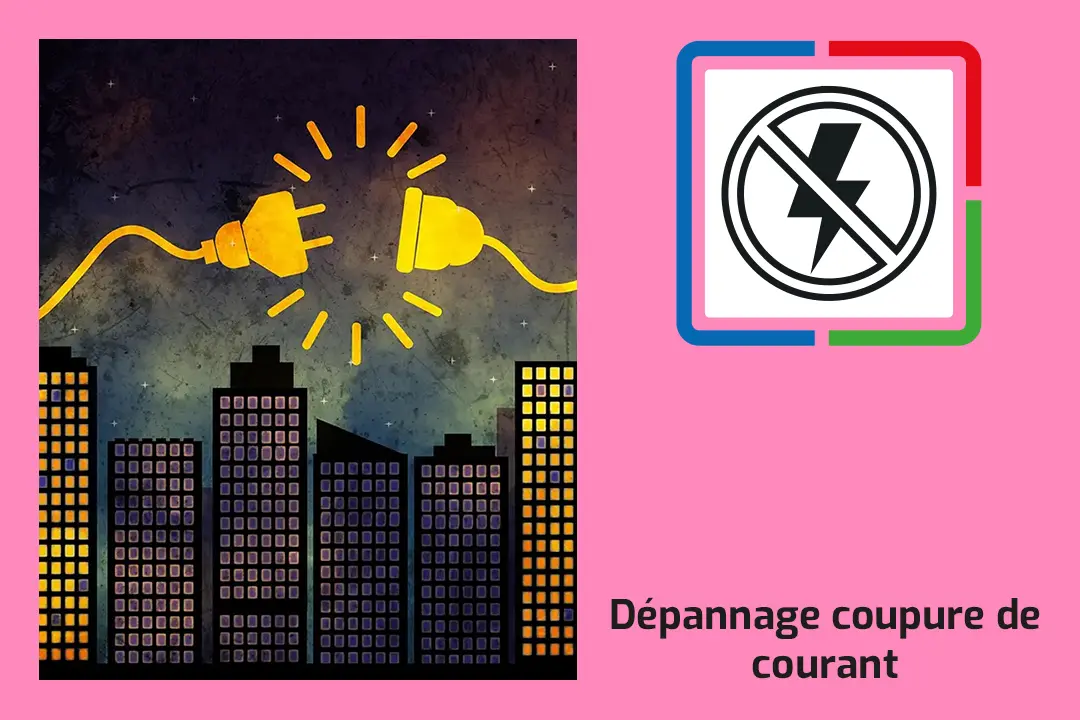 Icon carte rouge dépannage coupure de courant