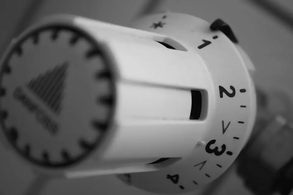 Sélecteur de température de radiateur.